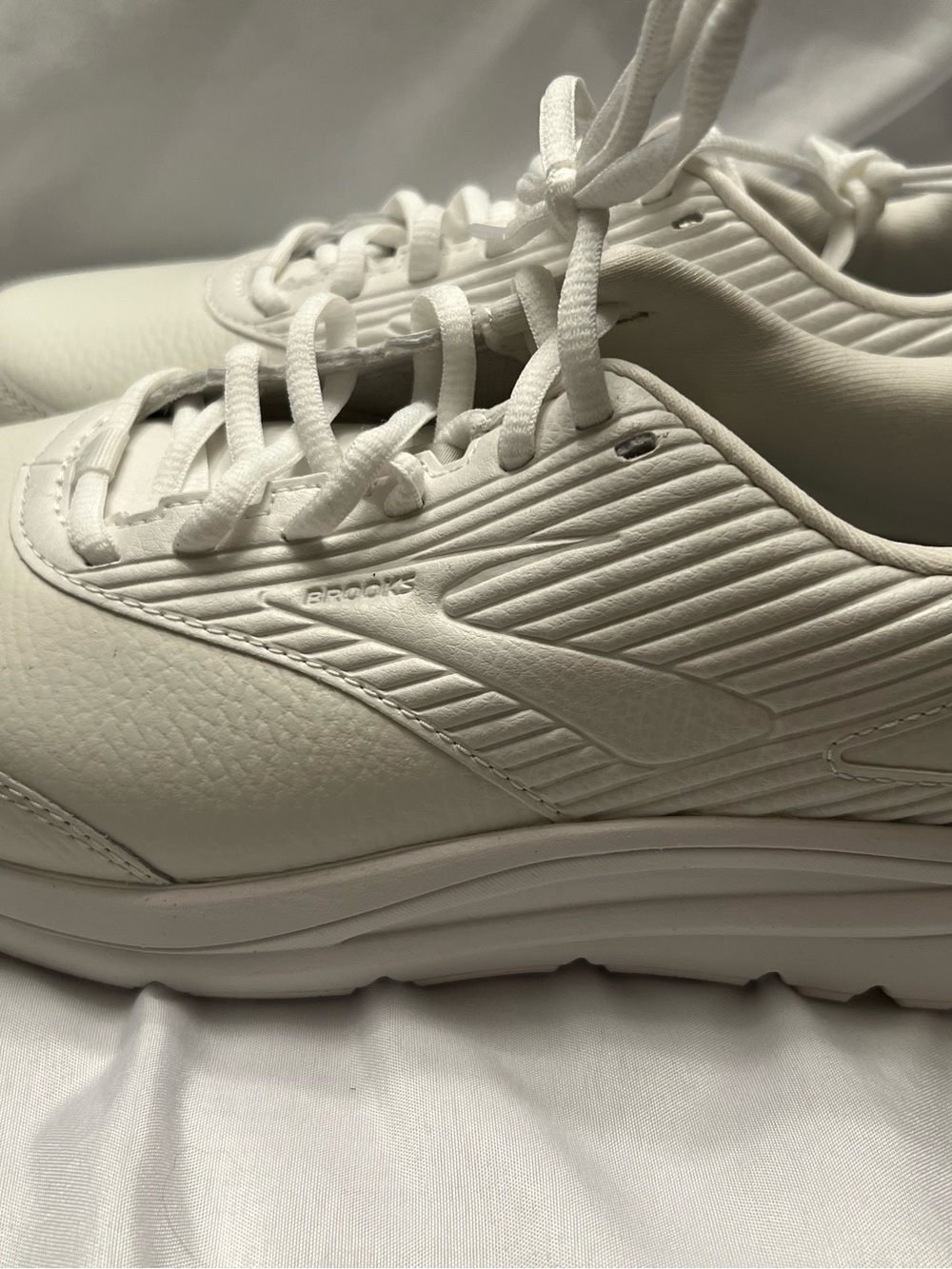 Brooks All-White Women’s Athletic Lace-Up Sneakers
